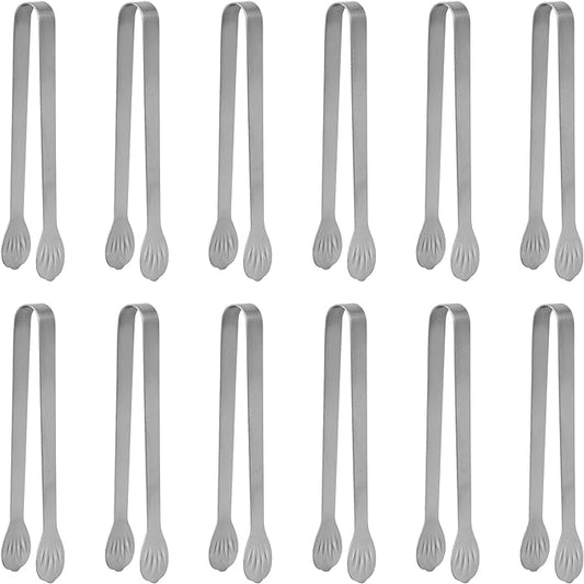 Serving Tongs Kitchen Tongs,Buffet Tongs, Stainless Steel Food Tong Serving Tong,small tongs12 Pack (5 Inch(12 pack))