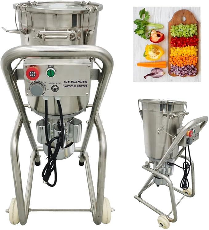 Commercial Food Processor 32L Stainless Steel Meat Vegetable Chopper Food Cutter 1800W Meat Grinder Meatball Beater Blender for Fruit Vegetable Grains Garlic