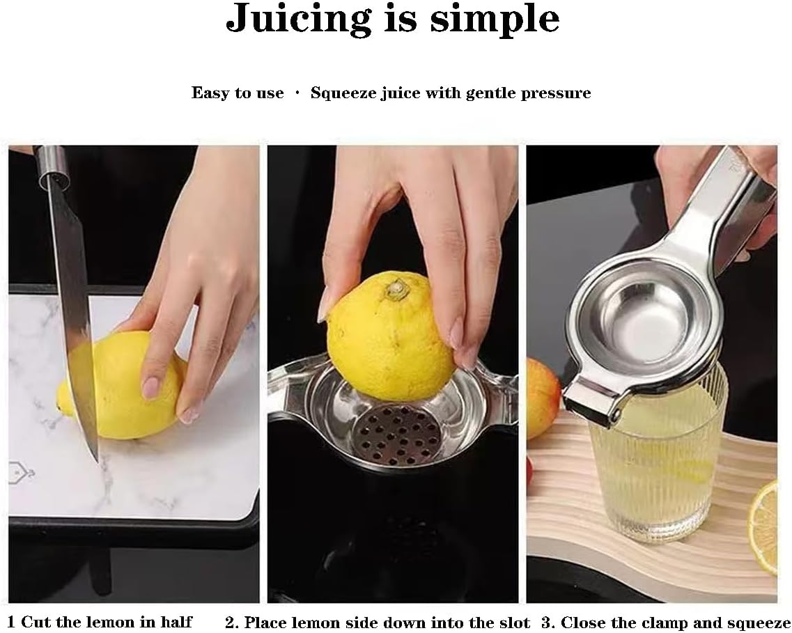 Lemon Squeezer Juicer - Citrus Juicer Handheld, Stainless Steel Juicer Hand Press, Citrus Squeezer for Making Emonade, Lemon Juice, Lime Juice, Citrus Juice (1PCS)