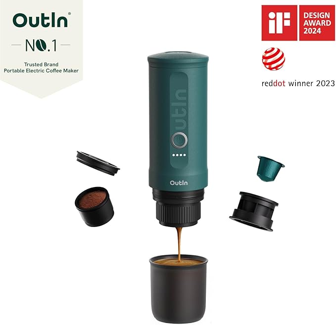 OutIn Nano Portable Electric Espresso Machine, Detachable Universal Coffee Stand