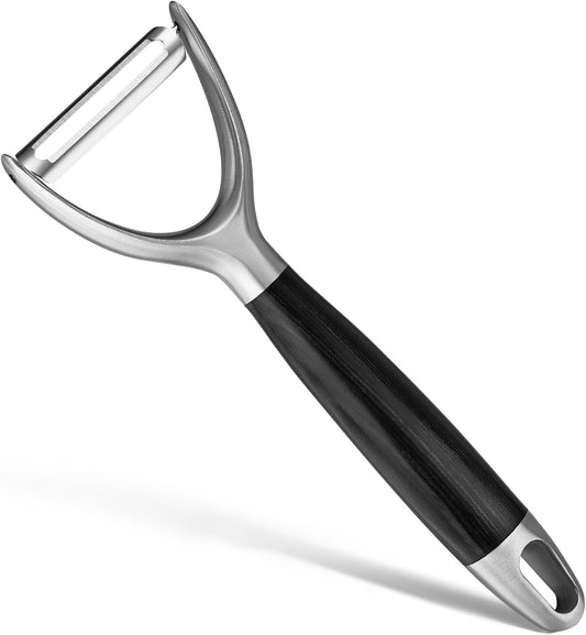 304 Stainless Steel Multi-Function Kitchen Peeler - With Solid Wood Handle, Sharp & Durable Blade, Effortlessly Peels Vegetables and Fruits, Essential Kitchen Tool