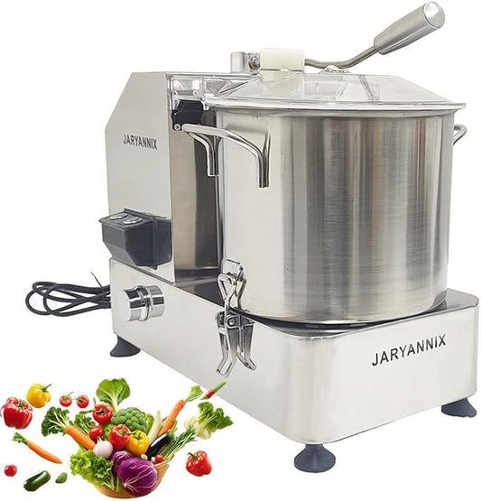 9L Commercial Food Processor Stainless Steel Meat Vegetable Chopper Multifunctional Food Cutter Meat Grinder Meatball Beater 1800W Electric Blender for Fruit Vegetable Grains Garlic