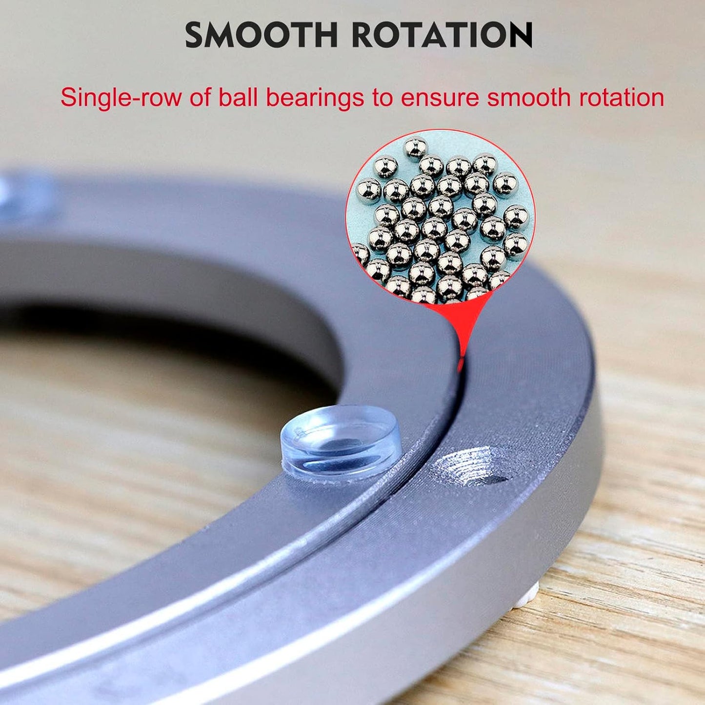 Aluminium Alloy Turntable Bearing, Heavy Duty Swivel Turntable Lazy Susan Rotating Bearing Turntable Round Dining Table Smooth Swivel Plate Hardware (300mm - 12inch)
