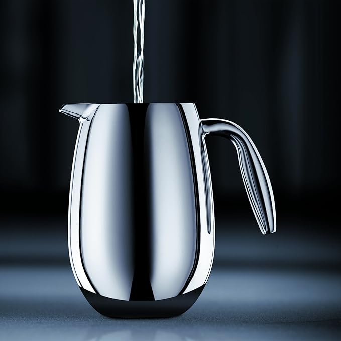 Bodum 17 oz Columbia Thermal French Press Coffee Maker, Insulated Double Wall Stainless Steel, Chrome