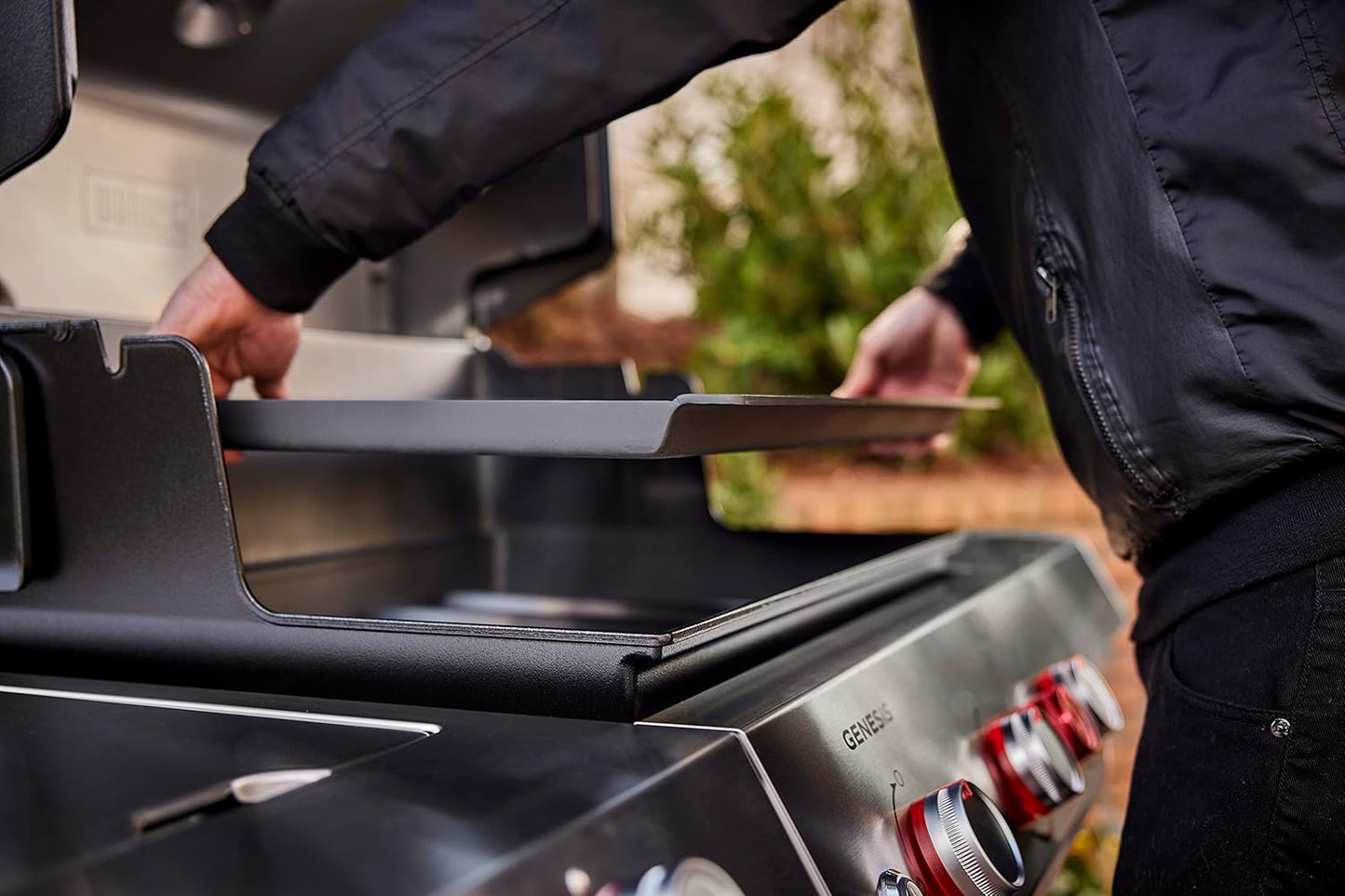 Weber Rust-Resistant Outdoor Griddle Insert for Genesis 400 Series Gas Grills, Full-Size