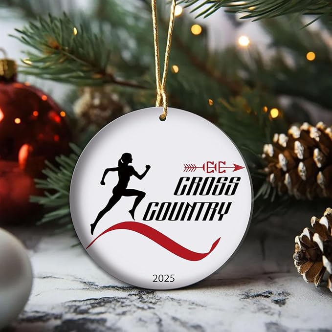 Cross Country Runner Ornament 2025 for Her, Running Christmas Ornaments 2025, Runner Gifts for Her