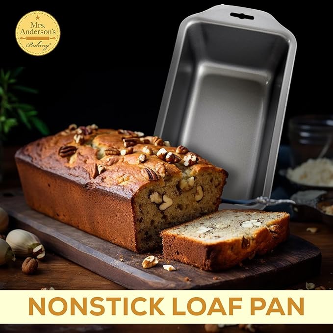 Mrs. Anderson's Baking Loaf Pan, Carbon Steel with Non-Stick Coating, PFOA Free, 9-Inches x 5-Inches