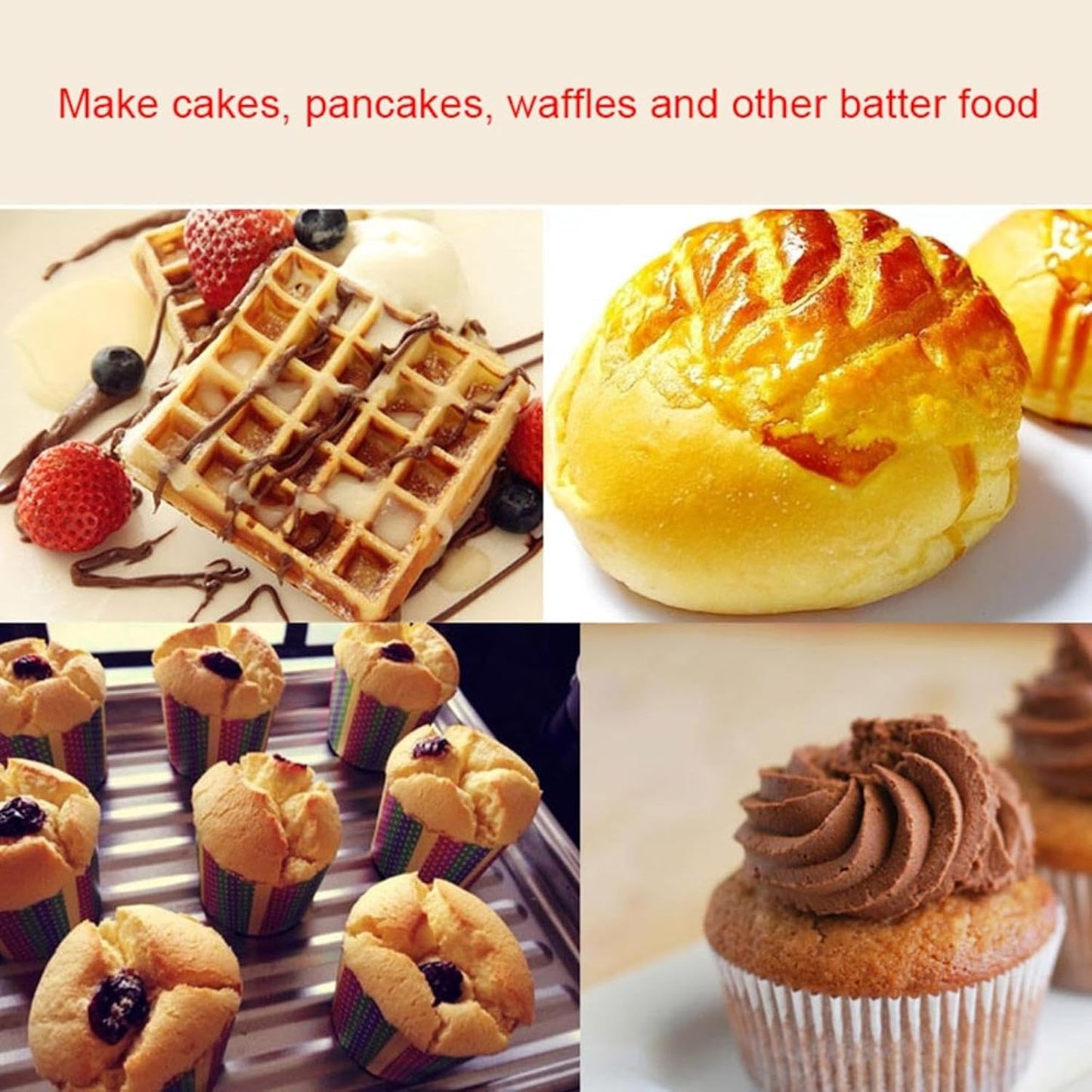 Pancake Batter Dispenser for Pancakes, Cupcake, Waffle, Muffin Mix, Cake & Crepe - Easy Pour Baking Supplies for Griddle - Pancake Maker with Measuring Label