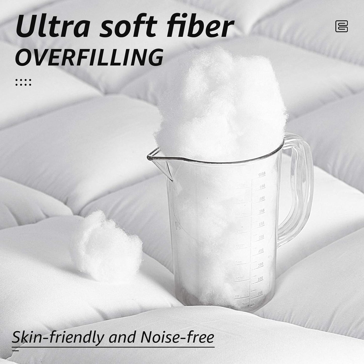 HYLEORY All Season California King Size Bed Comforter - Cooling Goose Down Alternative Quilted Duvet Insert with Corner Tabs - Winter Warm - Machine Washable - White