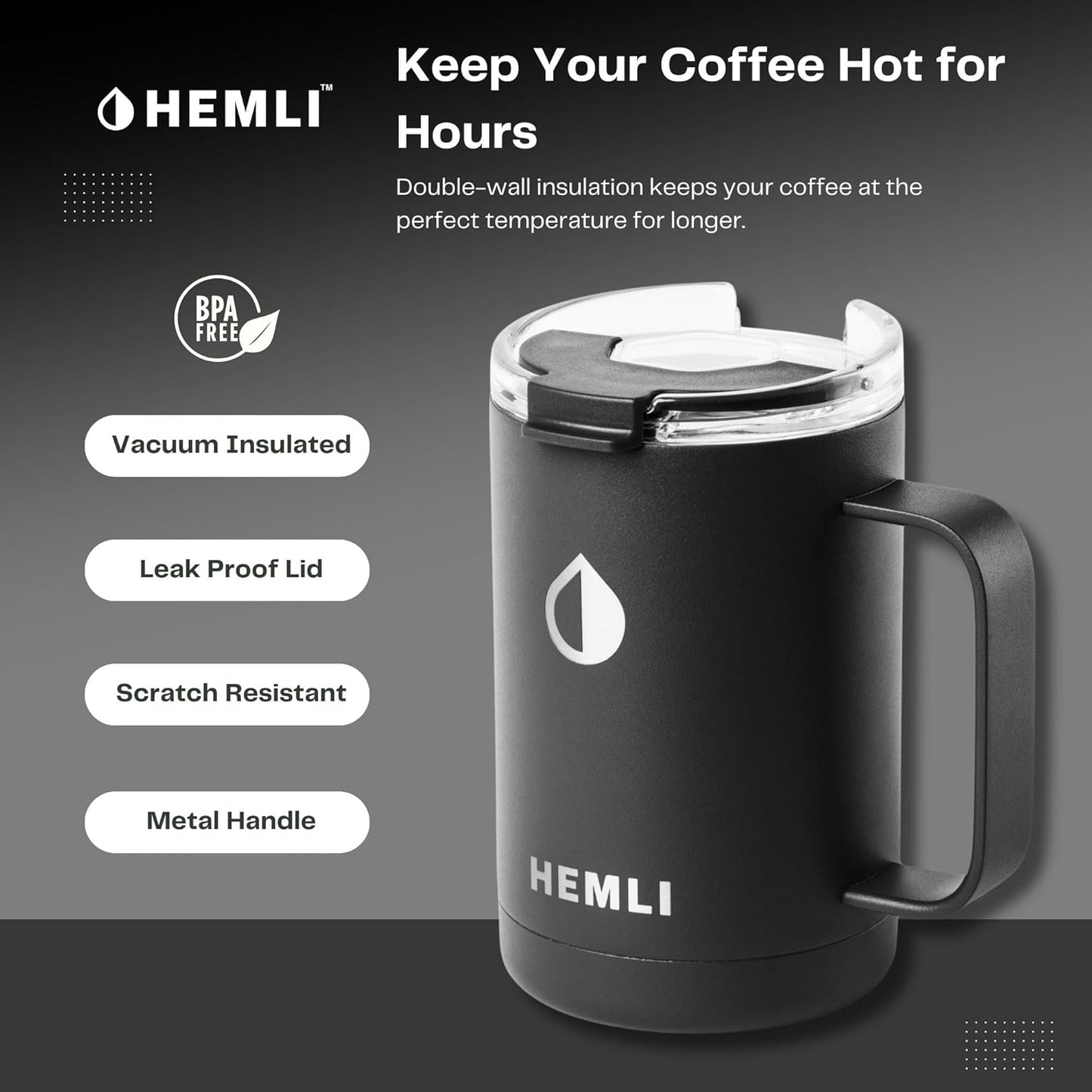 Pour Over Coffee Maker Camp Set – Vacuum Insulated Mug with Leakproof Lid, Stainless Steel Micro Filter, Scratch-Resistant Finish, Portable Coffee Maker for Camping, Travel & Outdoor Adventures