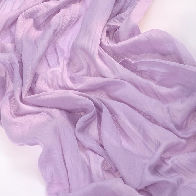MLMC Lilac Purple Cheesecloth Table Runner 10ft Rustic Gauze Lavender Cheese Cloth Table Runner Centerpiece 35x120 Inches for Romantic Wedding Bridal Baby Shower Birthday Decor