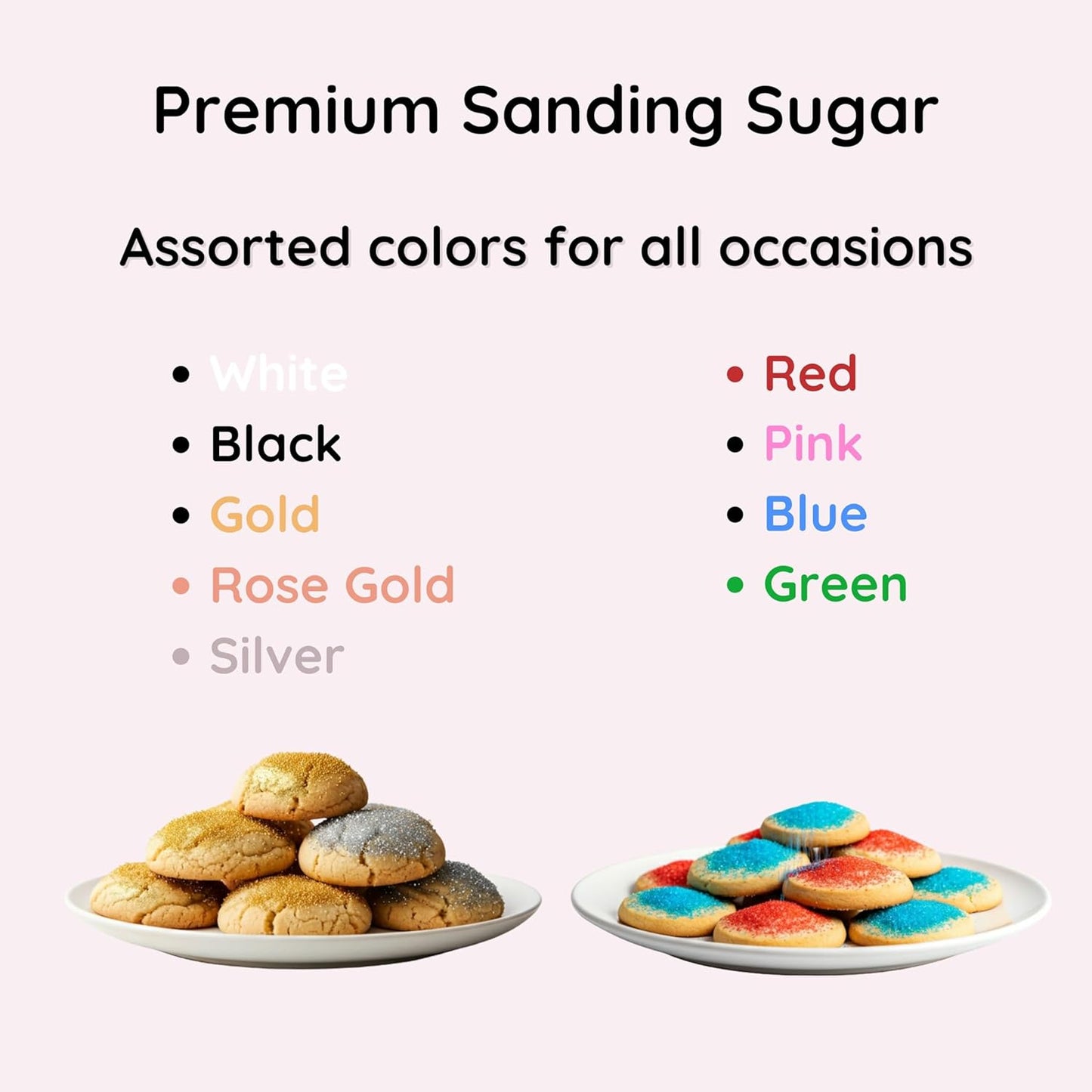 Bakerpan Green Sanding Sugar for Baking & Cookie Decorating - 5 Ounce Edible Green Sugar Sprinkles for Cookies, Cakes, Cocktails (Made In USA)