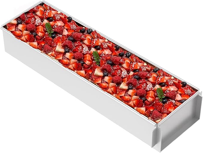 Rectangle Cake Mold, Aluminum Alloy Tiramisu Pan Cake Baking Tray, with Removable Frame Tiramisu Molds for Tiramisu Cheesecake Mousse