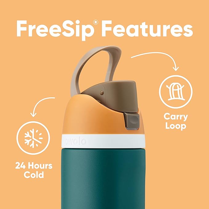 Owala FreeSip Insulated Stainless Steel Water Bottle with Straw, BPA-Free Sports Water Bottle, Great for Travel, 40 Oz, Shy Marshmallow