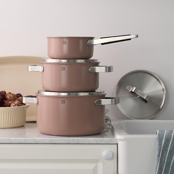 ZWILLING Pure 6-pc Stainless Steel Cookware Set, Rose