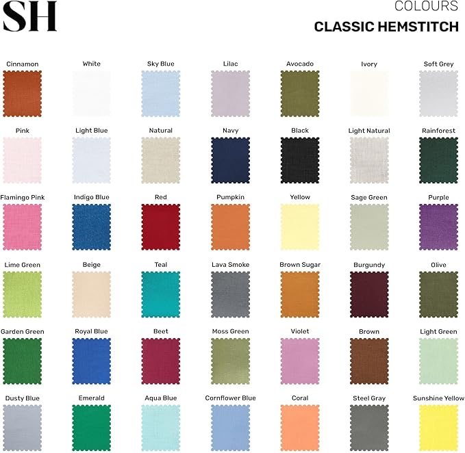 Solino Home Linen Light Blue Table Runner 132 Inches Long - 100% Pure Linen Extra Long Table Runner 14 x 132 Inch for Winter, Christmas, New Year - Classic Hemstitch