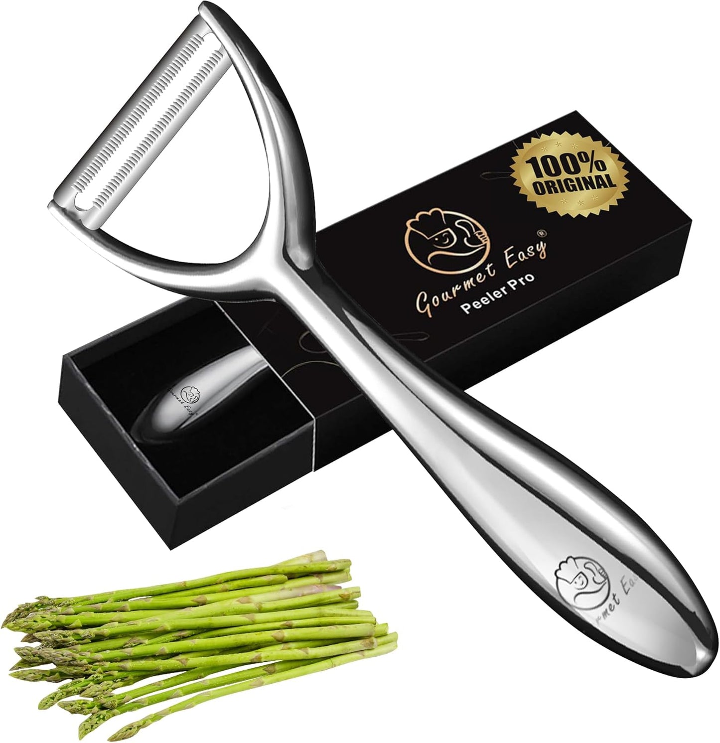 Vegetable Peeler, Premium Stainless Steel Potato Peeler, High Tensile Ultra Sharp Blade Fruit and Food Slicer, Y Shaped with Ergonomic Non-Slip Handle, Dishwasher Safe with 5 Years Warranty