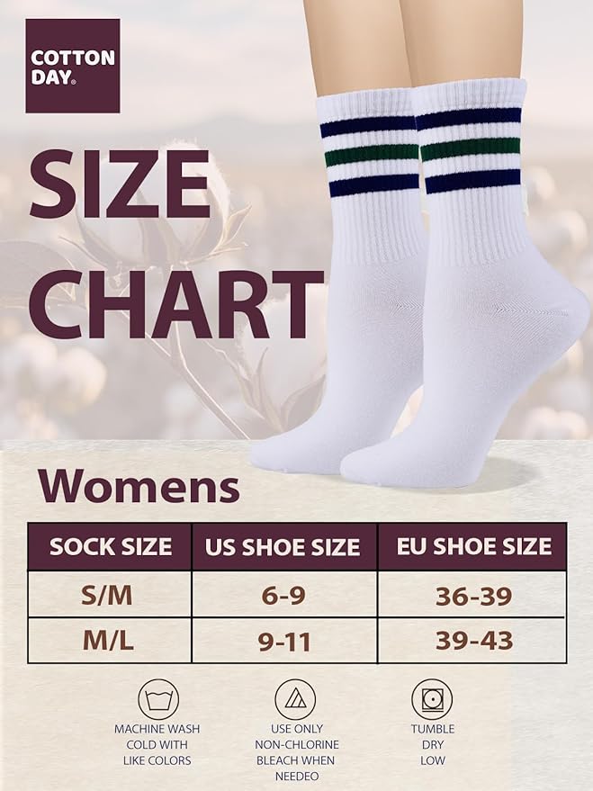 COTTON DAY Women's Soft Combed Cotton Dress Socks Seamless Toe Black White Gray Navy Blue Brown Beige