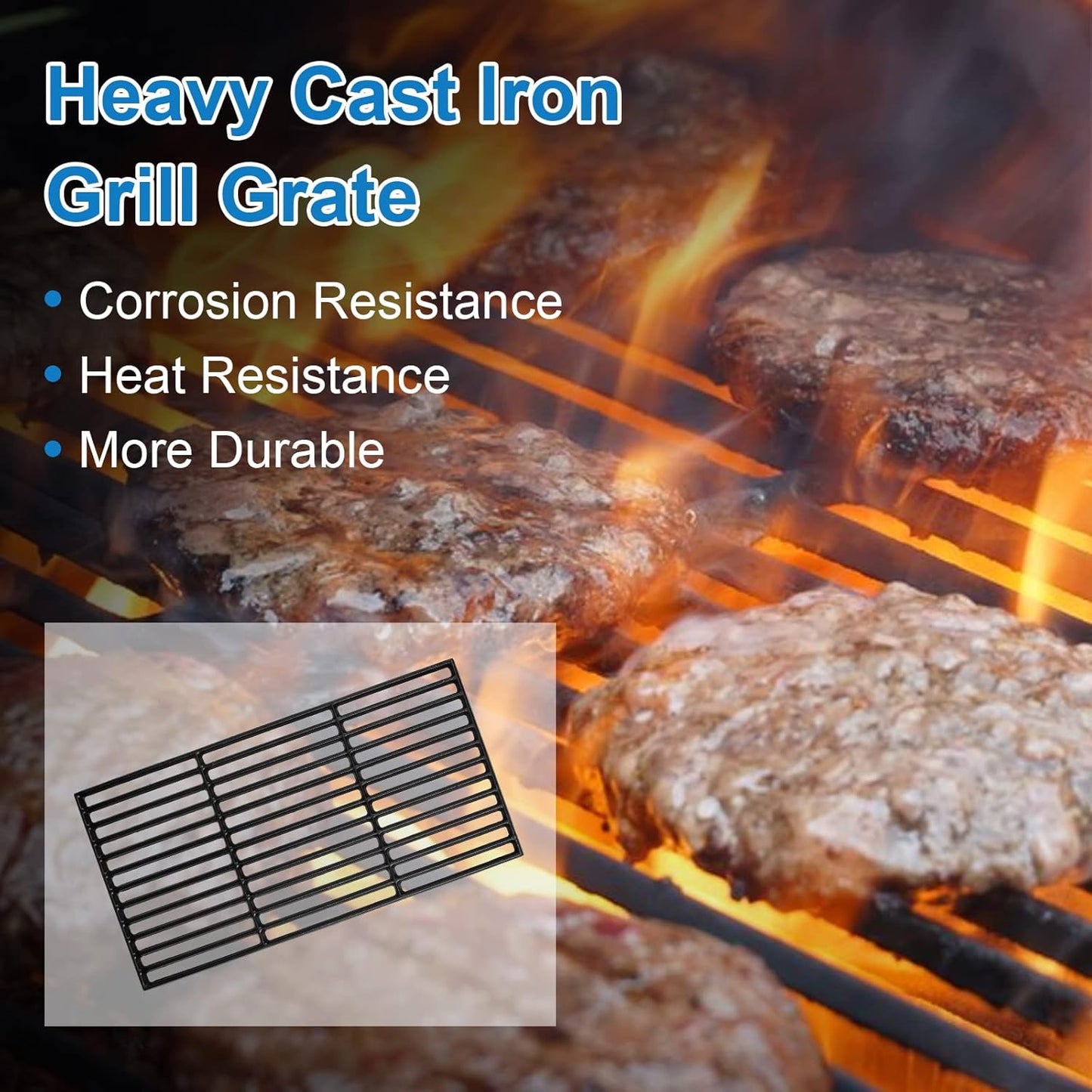 for Charbroil 463448021 Parts Grill Grate for Charbroil Performance 5 Burner Gas Grill Replacement Part Cast Iron Cooking Grate for Charbroil 463449021 463466522 463455021 463451022 5-Burner Gas Grill