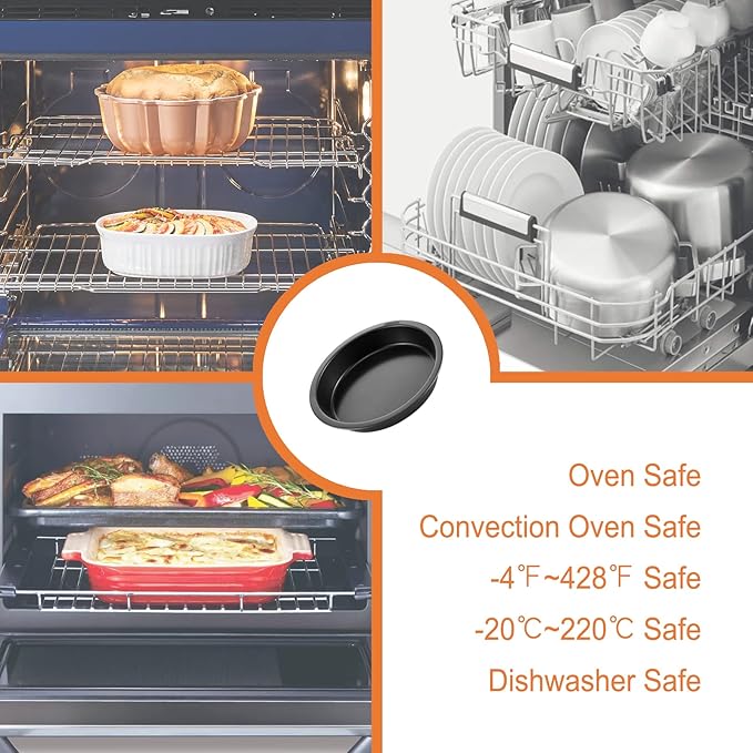 CHEFMADE Round Cake Pan, Nonstick 8 Inch Cake Pan for Baking, Set of 2