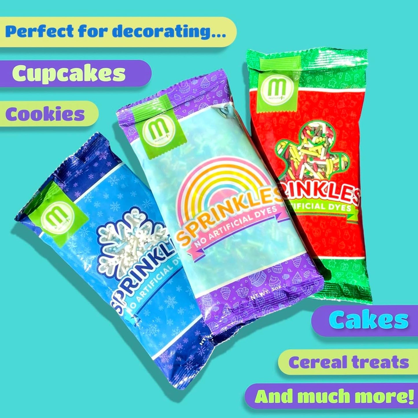Manvscakes, No Artificial Dyes, Pink Sprinkles, Natural Sprinkles, Gluten Free, Valentine Sprinkles, Pink Cake Decorations, Mothers Day, Baby Shower, Cookies, Fondant Cake, Natural Dessert Toppings, 3