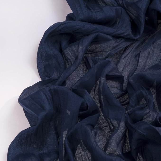 Navy Blue Cheesecloth Table Runner Christmas Table Runner Boho Gauze 120 Inches Navy Cheese Cloth Table Decor for Xmas Holiday Season Parties Wedding Bridal Baby Shower Party Christmas Dinner
