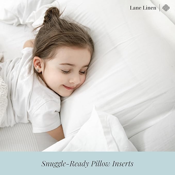 LANE LINEN Pillows Standard Size Set of 12 - Medium Soft Support Gusseted Hotel Quality Pillows for Sleeping, Oeko Tex Certified, Down Alternative Perfect for Back, Stomach or Side Sleepers - White