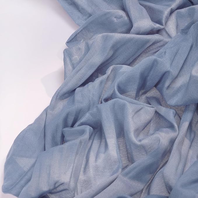 Dusty Blue Cheesecloth Table Runner 10 Pack Christmas Table Runners Boho Gauze 120 Inches Blue Table Decor for Xmas Holiday Season Parties Marine Weddings Bridal Baby Shower Birthday Party