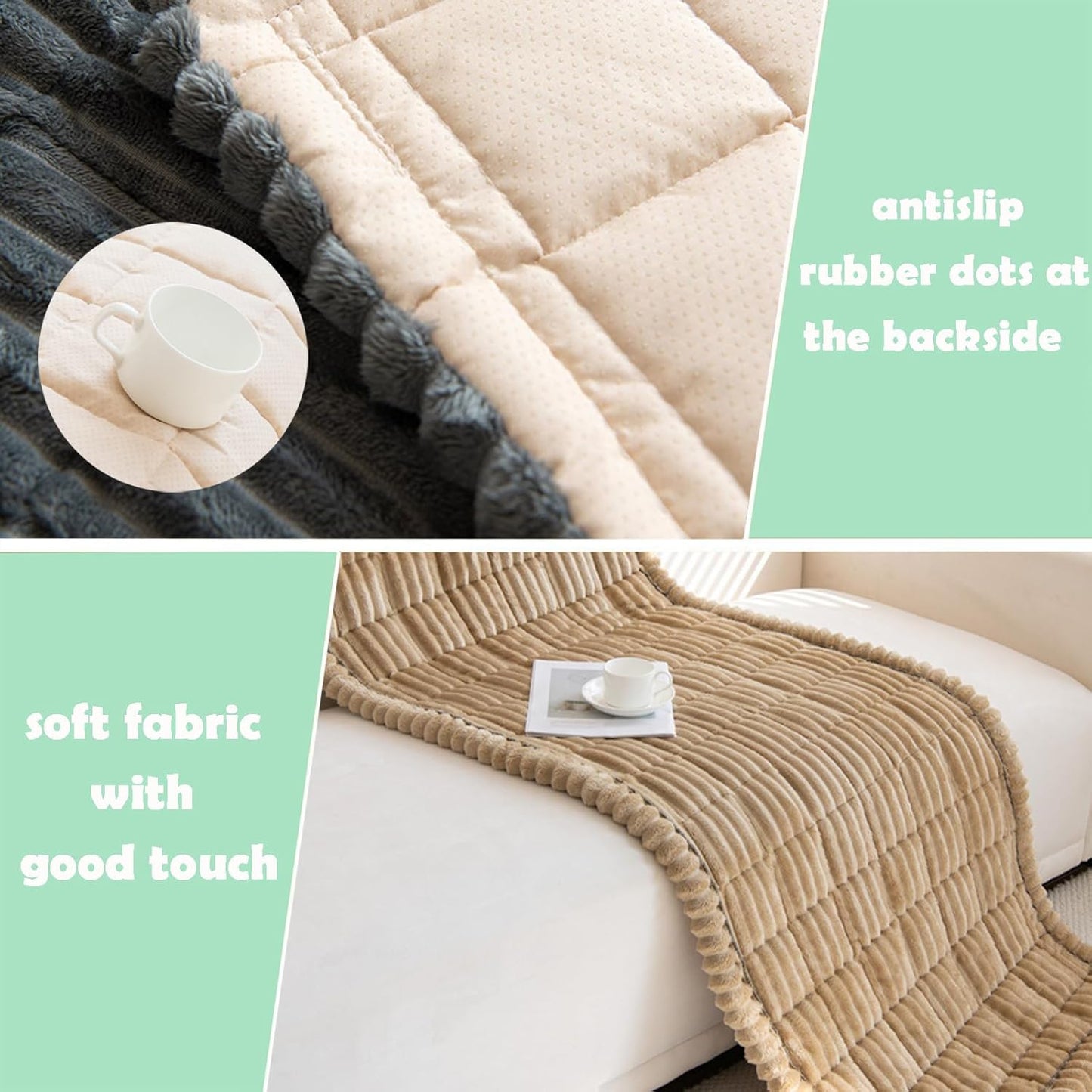 ZQFFB Pet Couch Cover Dogs Washable Non-Slip Couch Protector Pet Friendly Dog Mat for Couches and Sofas