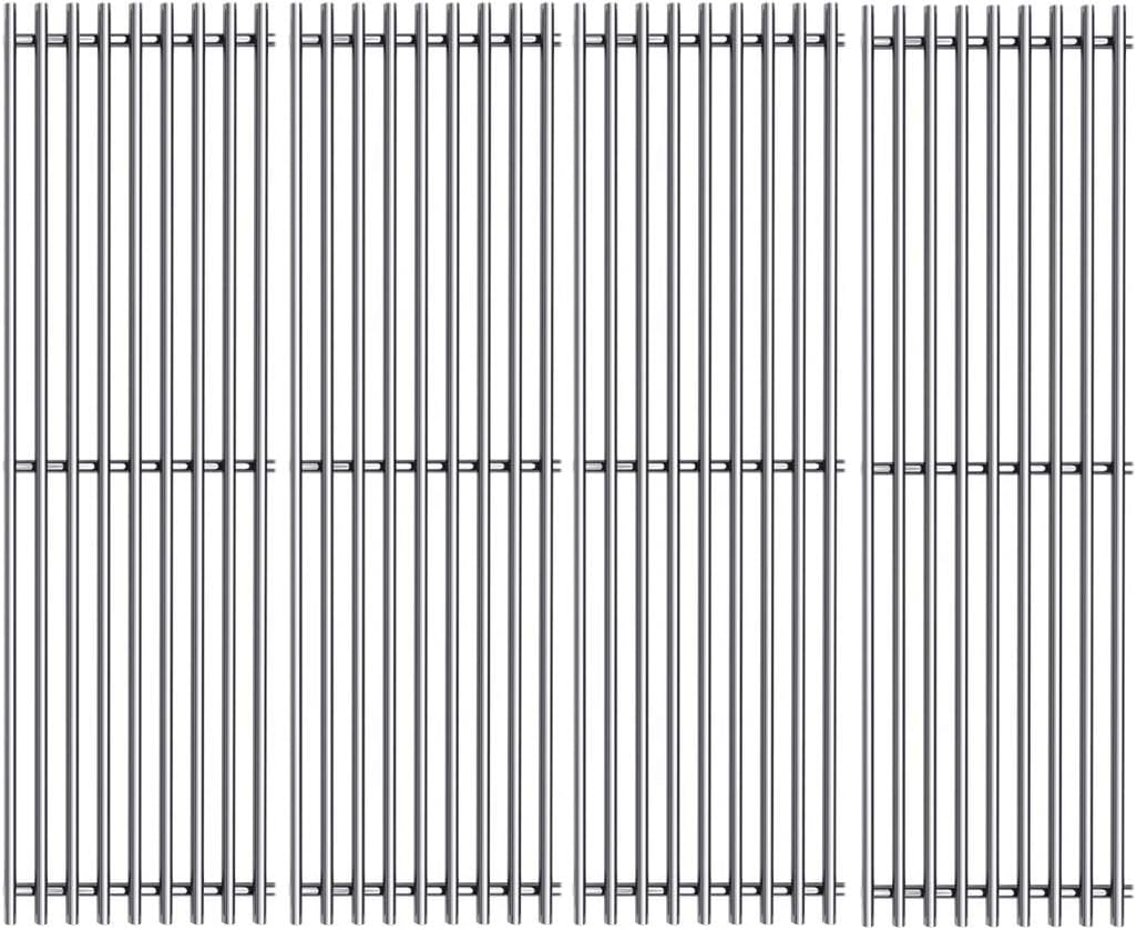 SF4104 (4-Pack) 17.75" Stainless Steel Cooking Grates Replacement for Gas Grill Models Brinkmann 810-3660-S 810-3661-F 810-9610-F 810-9620-0 810-6680-s and Smoke Canyon GR2002401-5C-00,Set of 4