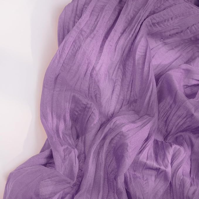 Lavender Purple Cheesecloth Table Runner 10 Pack Christmas Table Runners Boho Gauze 120 Inches Cheese Cloth Table Decor for Xmas Holiday Season Parties Wedding Bridal Baby Shower Birthday