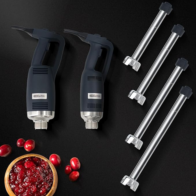 X-Heavy Huty 750W Commercial Immersion Blender, 20 Inch Removable Shaft, 8,000-19,000 RPM Variable Speed, 42 Gallons Hand Mixer, Secure Dual Button Start.