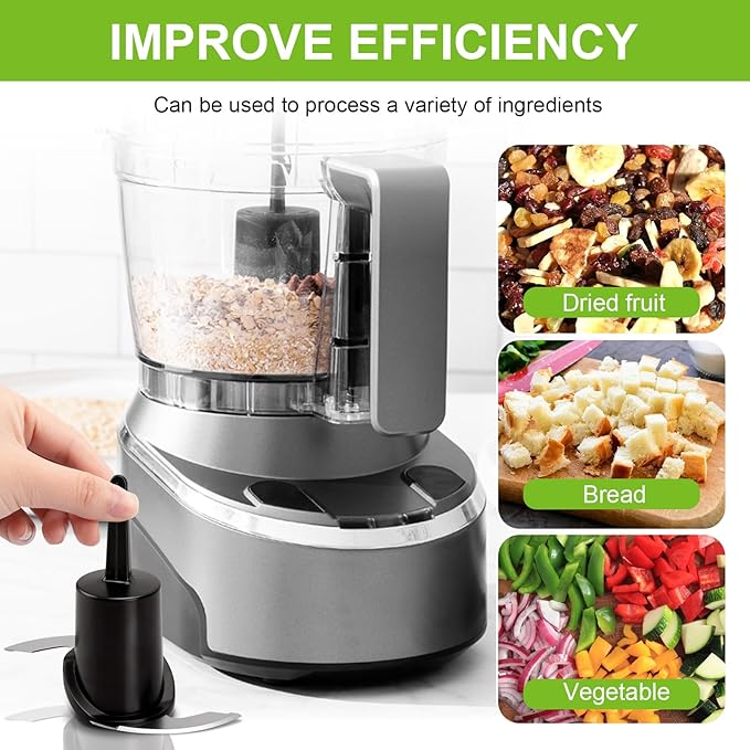 DLC-2ACBN Chopping Blade Fits Cuisinart Mini Prep Plus DLC-2A, Food Processor Blade Compatible with Cuisinart Food Processor Replacement Parts (Black)