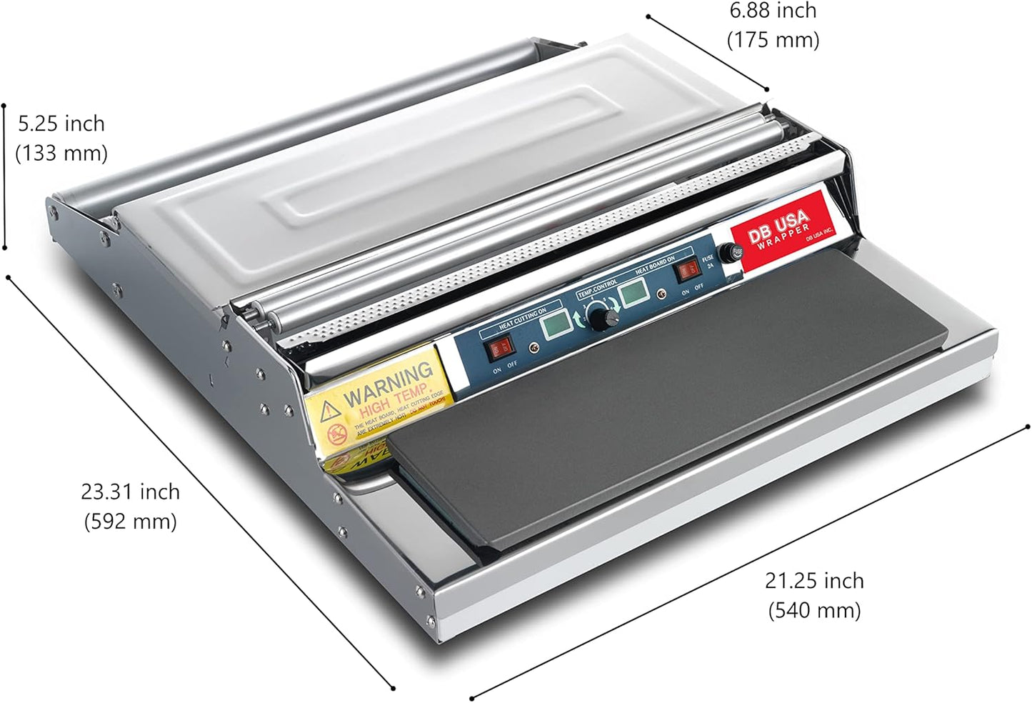 VisionTechShop CW-500E, 20 Inch / 500 mm Hand Wrapping Machine Film Wrapper for Food Packaging, MADE IN KOREA