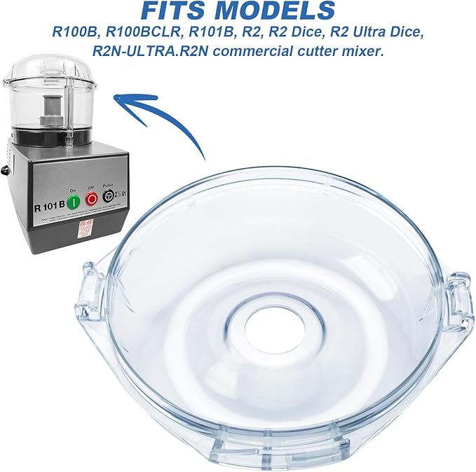 106458S Cutter Bowl Lid For Robot Coupe R2 R2N R2B R2 Dice And R101B Food Processors 106458S Replacement Lid