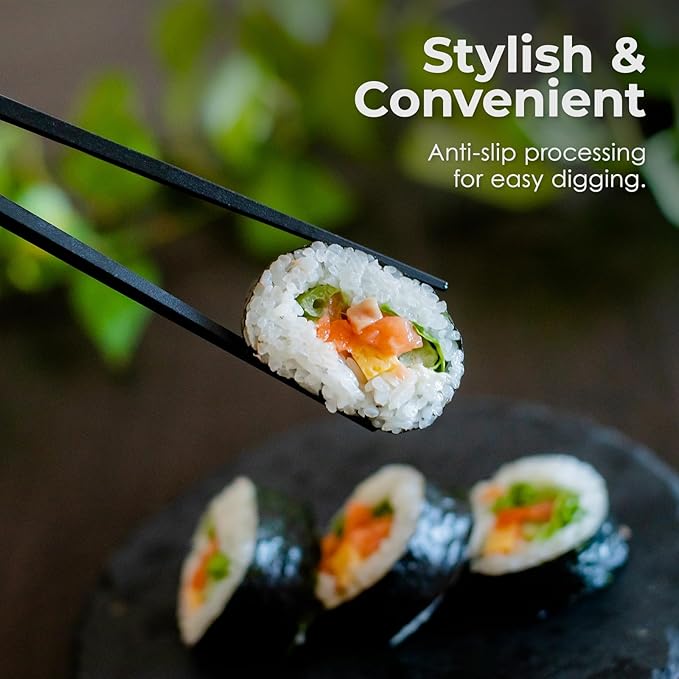Himawaridou Hexagonal Resin Chopsticks, Lightweight and Easy to Use, Made in Japan, 9.1 in
