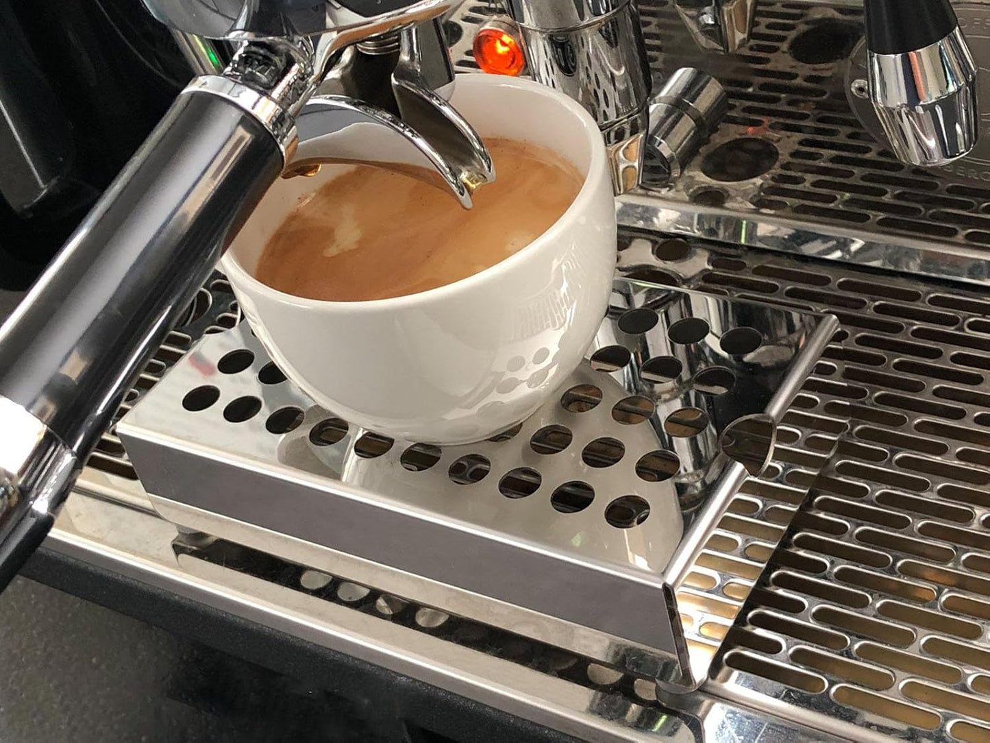Espresso Cup Riser Stand, Premium Stainless Steel Coffee Drip Tray, Coffee Mug Holder Stand for Espresso Machines, Height 30mm