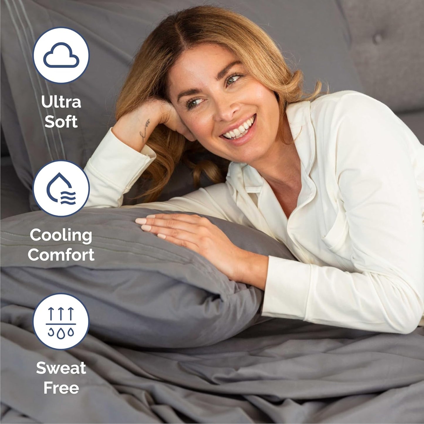 Cal King Size 4 Piece Sheet Set - Comfy Breathable & Cooling Bed Sheets Set - Hotel Luxury Bedding for Women, Men, Kids, Teens, Boys & Girls - Deep Pockets, Soft, Wrinkle Free - Oeko-Tex - Dark Grey