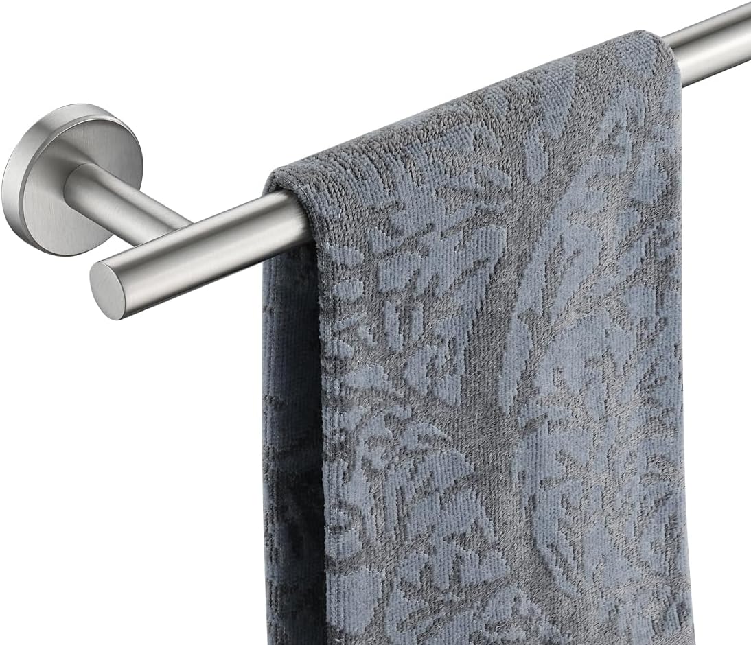 JQK Bath Towel Bar, 30 Inch 304 Stainless Steel Thicken 0.8mm Single Towel Rack for Bathroom, Towel Holder Brushed Finished Wall Mount, Useable Length 27 Inch, TB110L27-BN