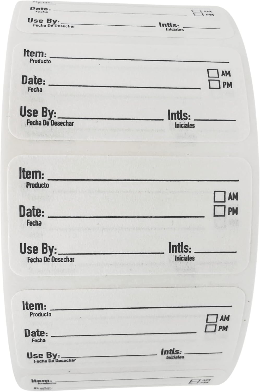 2x1 Dissolvable Food Labels, 500 Label Stickers, Bottle Labels for Storage Bins, Sticker Labels for Food containers, (500, Black)