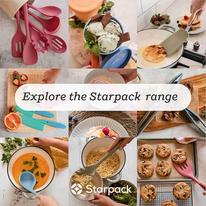 Starpack 'The All Rounder' XL Premium Silicone Spoonula Spatulas - Up to 600°F Heat Resistant Spatula Spoons - Best Silicone Spoonulas - Rubber Spatula Spoons - Kitchen Spoon Spatulas for Cooking
