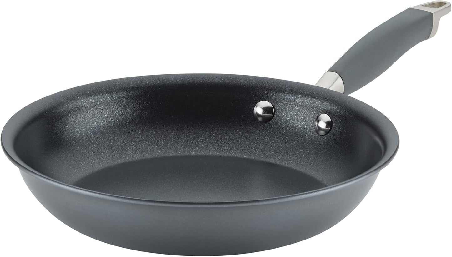 Anolon Advanced Home Hard Anodized Nonstick Skillet, 10.25 Inch – 10 Inch Fry Pan, Non Stick Saute Pan, Durable Cooking Skillet - Moonstone