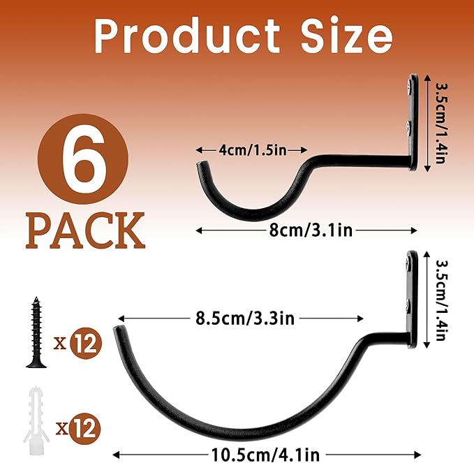 FLstudio Wall Mounted Wine Racks:6 Pack Wine Bottle Display and Storage - Hanging Bottle Holder Organizer for Living Room, Dining Room, Bar, Wine Cellar