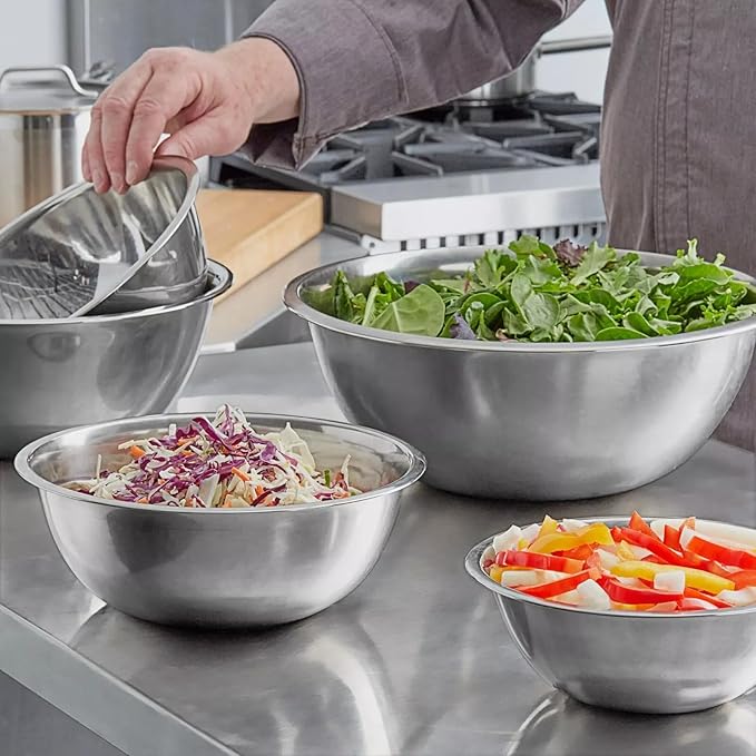 Stainless Steel 3/4 QT Mixing Bowl | Home & Commercial Quality | Flat Bottom | Cooking, Baking, Meal Prep [1PK]