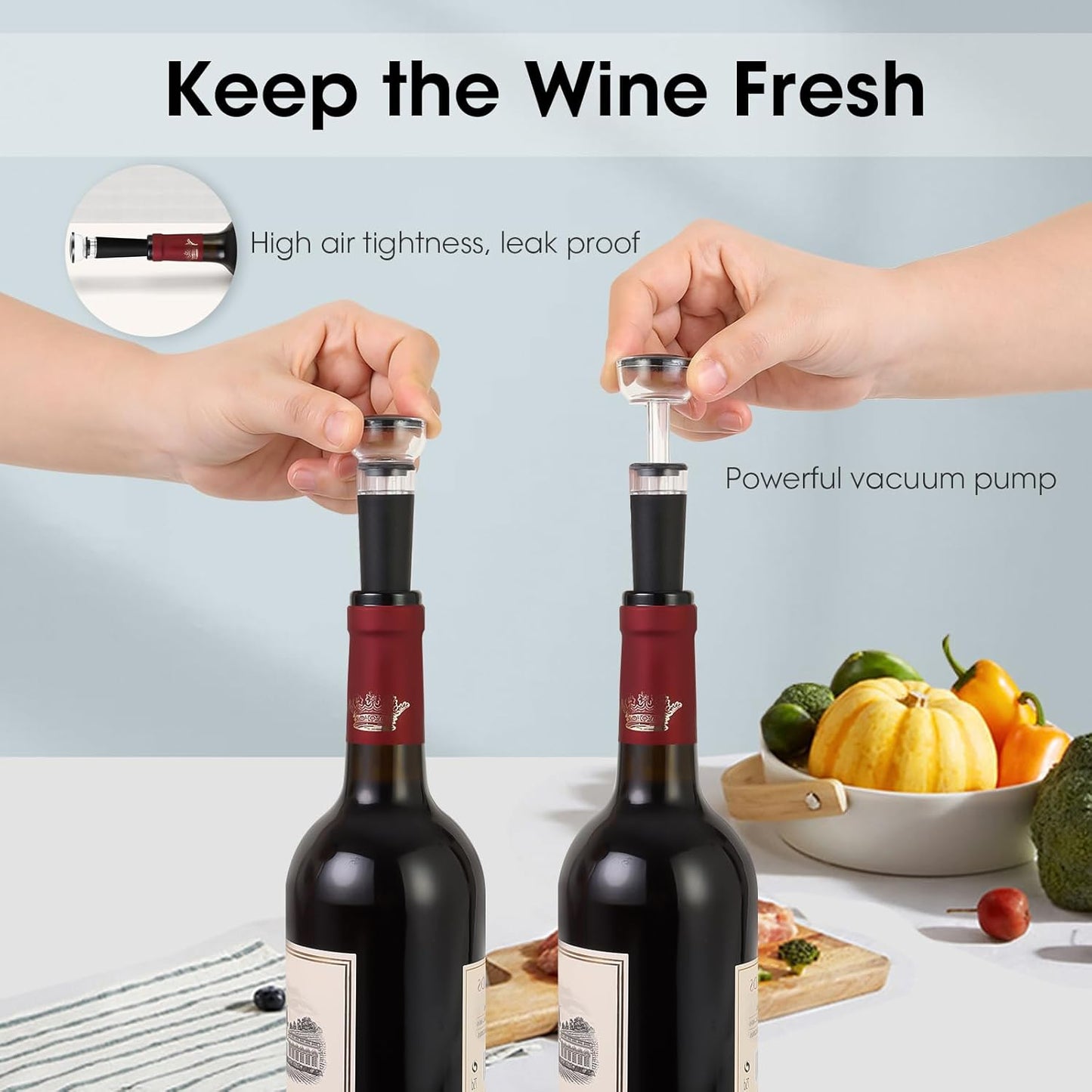 Beneno Multifunctional Wine Bottle Opener Gift Set - Wing Corkscrew, Foil Cutter, Vacuum Stopper & Aerator Pourer, Perfect for Wine Lovers Man Woman, Purple Set