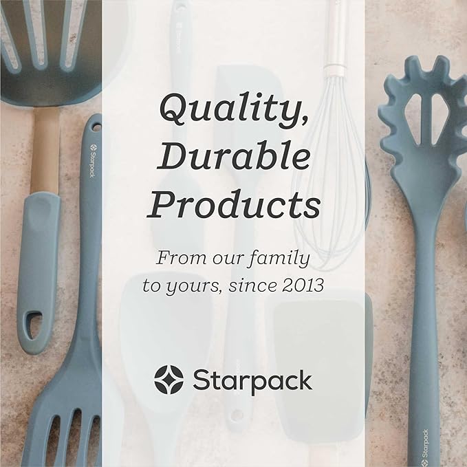 Starpack 'The All Rounder' XL Premium Silicone Spoonula Spatulas - Up to 600°F Heat Resistant Spatula Spoons - Best Silicone Spoonulas - Rubber Spatula Spoons - Kitchen Spoon Spatulas for Cooking