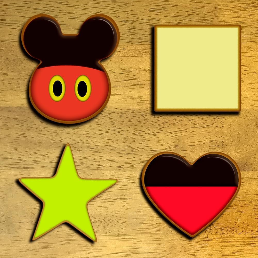 Metal Cookie Cutters Set - Square, Heart, Star - 12Pieces Cookie Cutters - Fruit Cutter, Polymer Clay Cutters Cookie Cutter Set for Kitchen Baking
