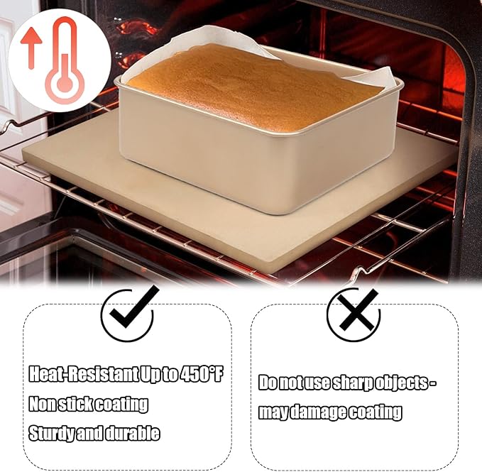 Baking Pan, 2 Pack Brownie Pan Square Baking Pan Square Cake Pans For Brownies, Bread, And Bakingkes, 9 X 9 Inches