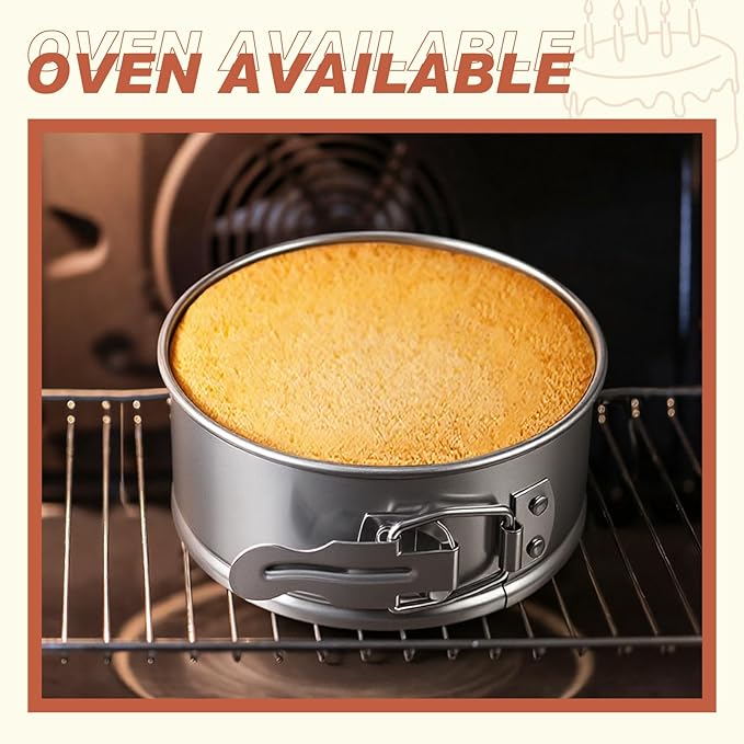 Sunnyray 4 Inch Springform Pan for Baking Mini Cheesecake Pans with Removable Bottom Nonstick Leakproof Round Cake Mold Spring Form Molds for Mini Cheesecake Pizza and Quiches (Stainless Steel,8 Pcs)