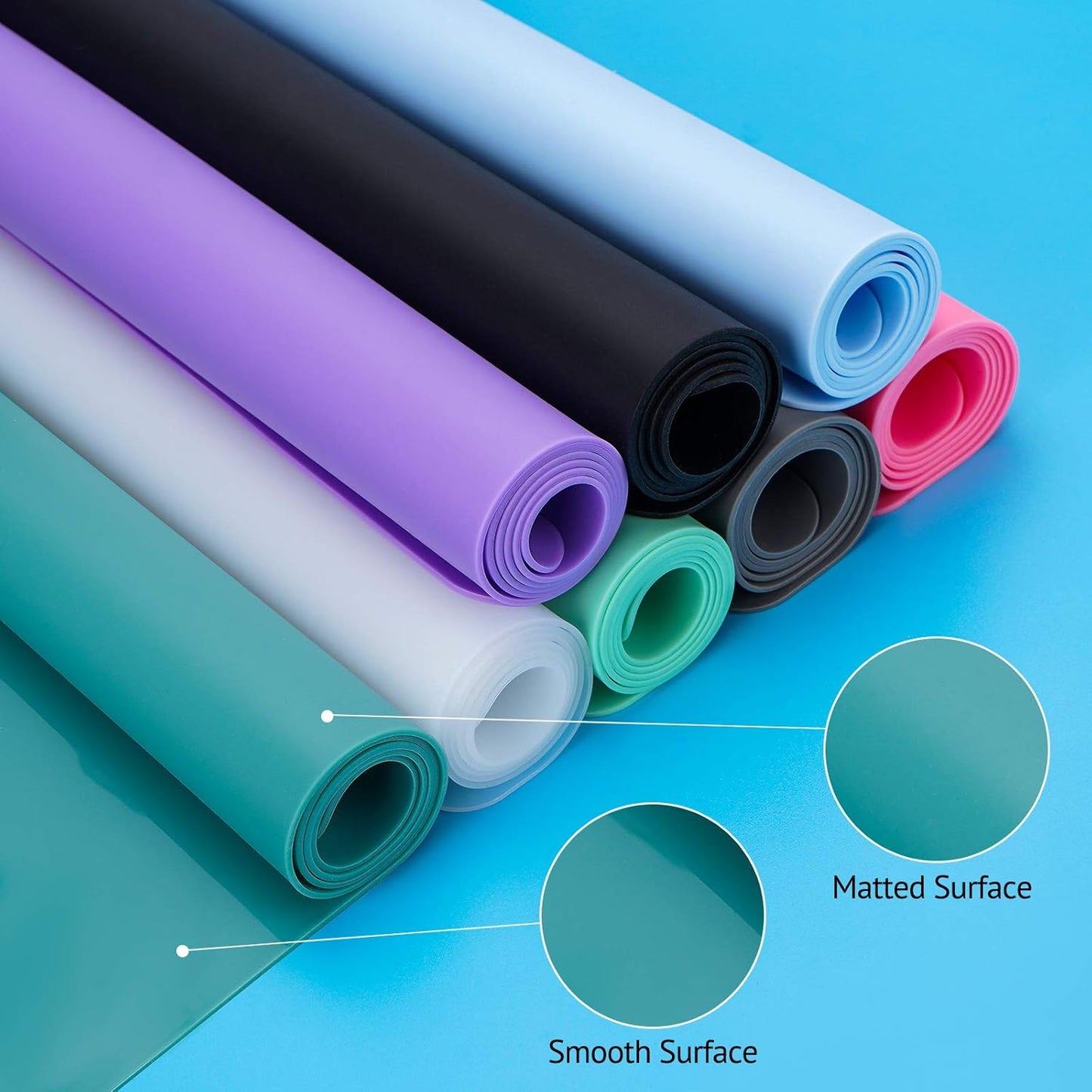 Gartful Silicone Mats for Kitchen Counter, Thicker 0.06", 25 x 17 inches Multipurpose Table Mat, Silicone Pad Desk Work Mat, Nonstick Nonskid Heat-Resistant Pad, Placemat, Black